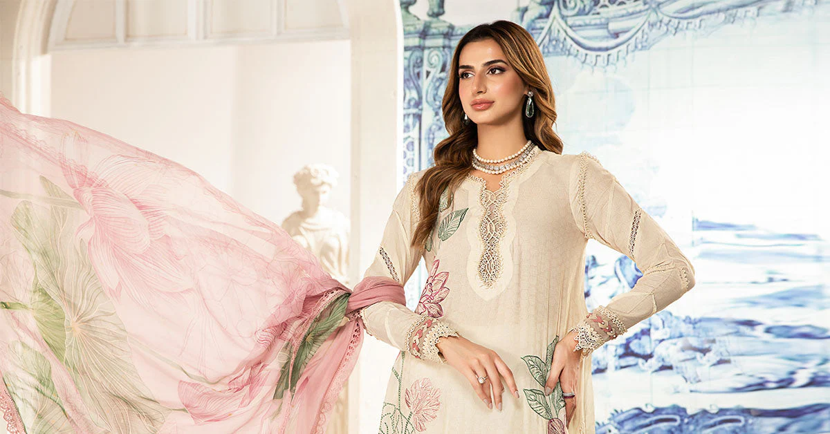 3 Piece Unstitched Printed Suit | MPT-2201-A - Image 6