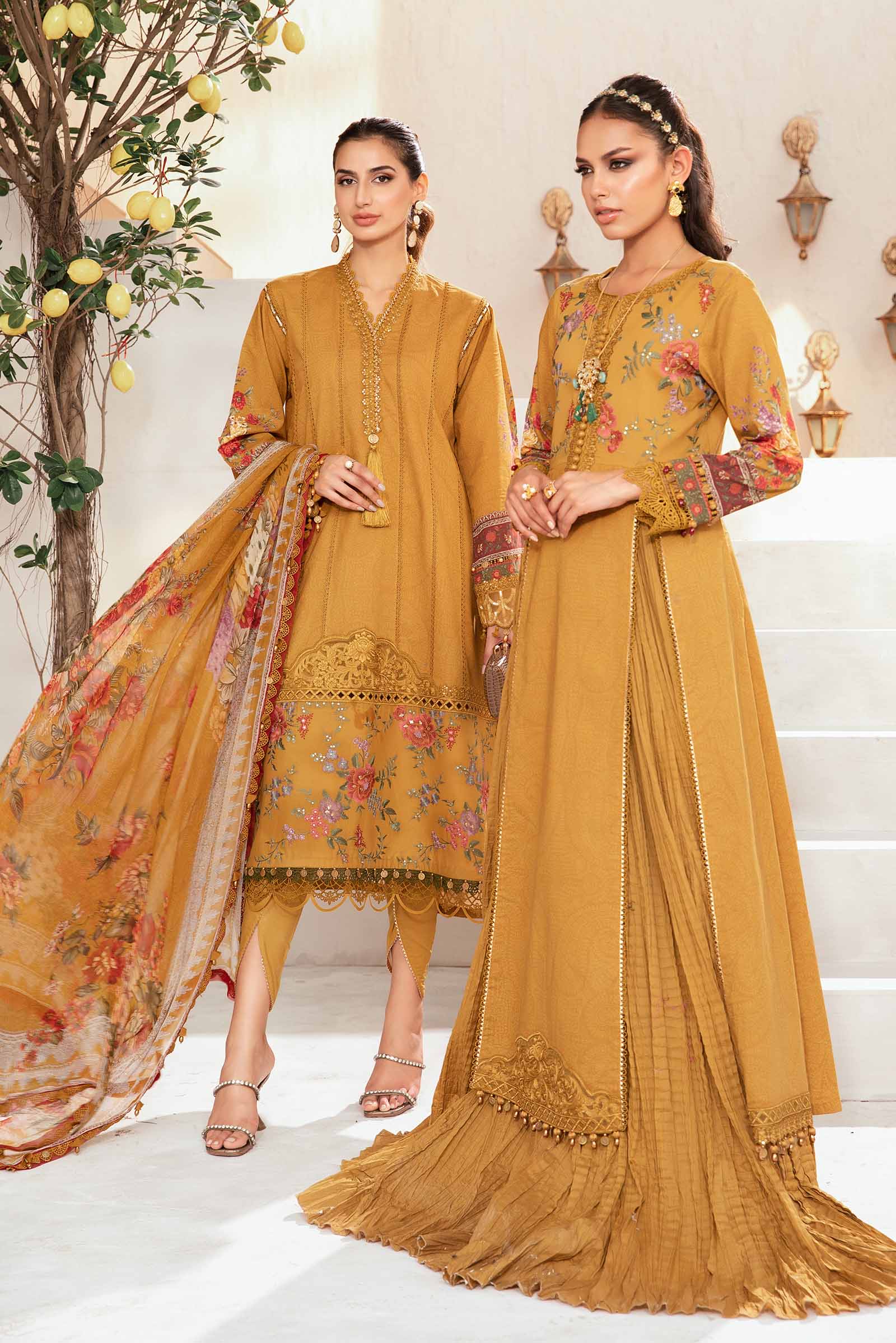 3 Piece Unstitched Printed Suit | MPT-2202-A - Image 2