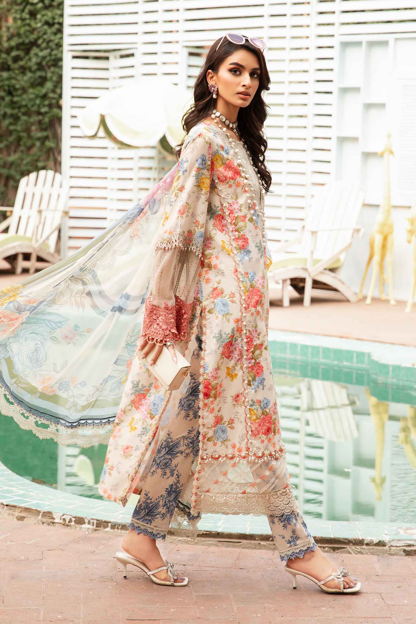 3 Piece Unstitched Printed Suit | MPT-2204-A - Image 5