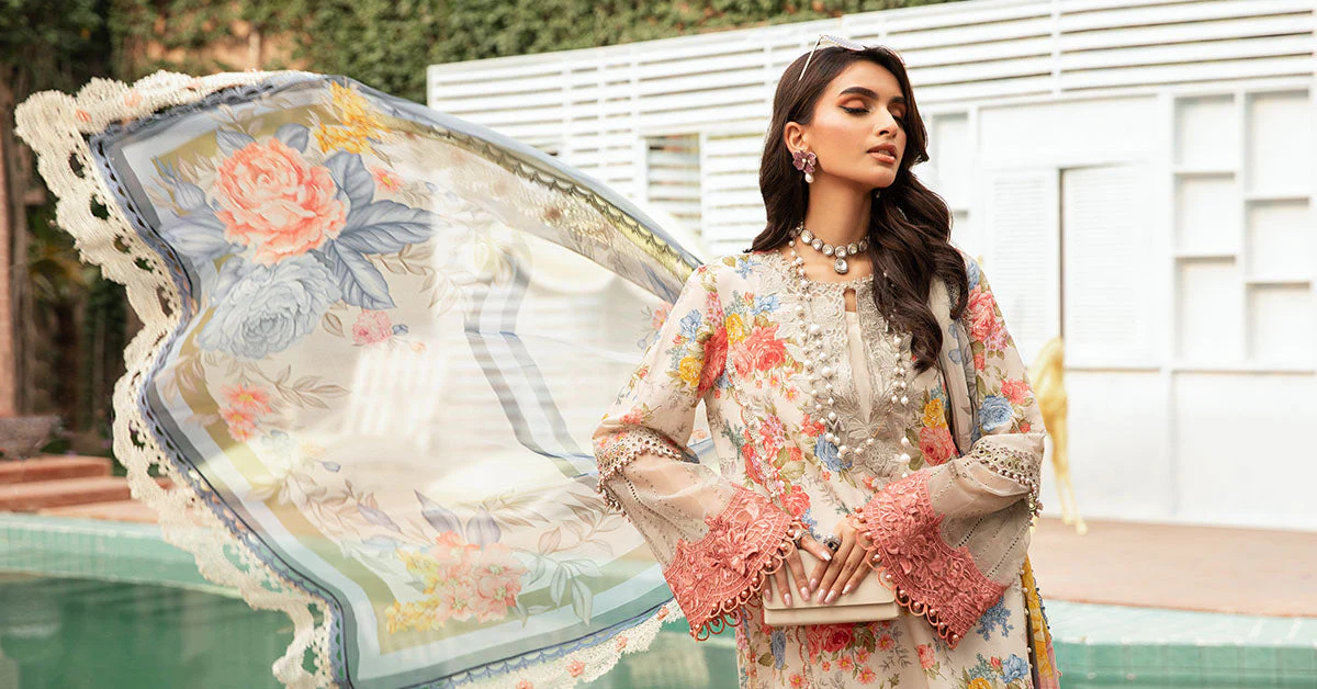 3 Piece Unstitched Printed Suit | MPT-2204-A - Image 6