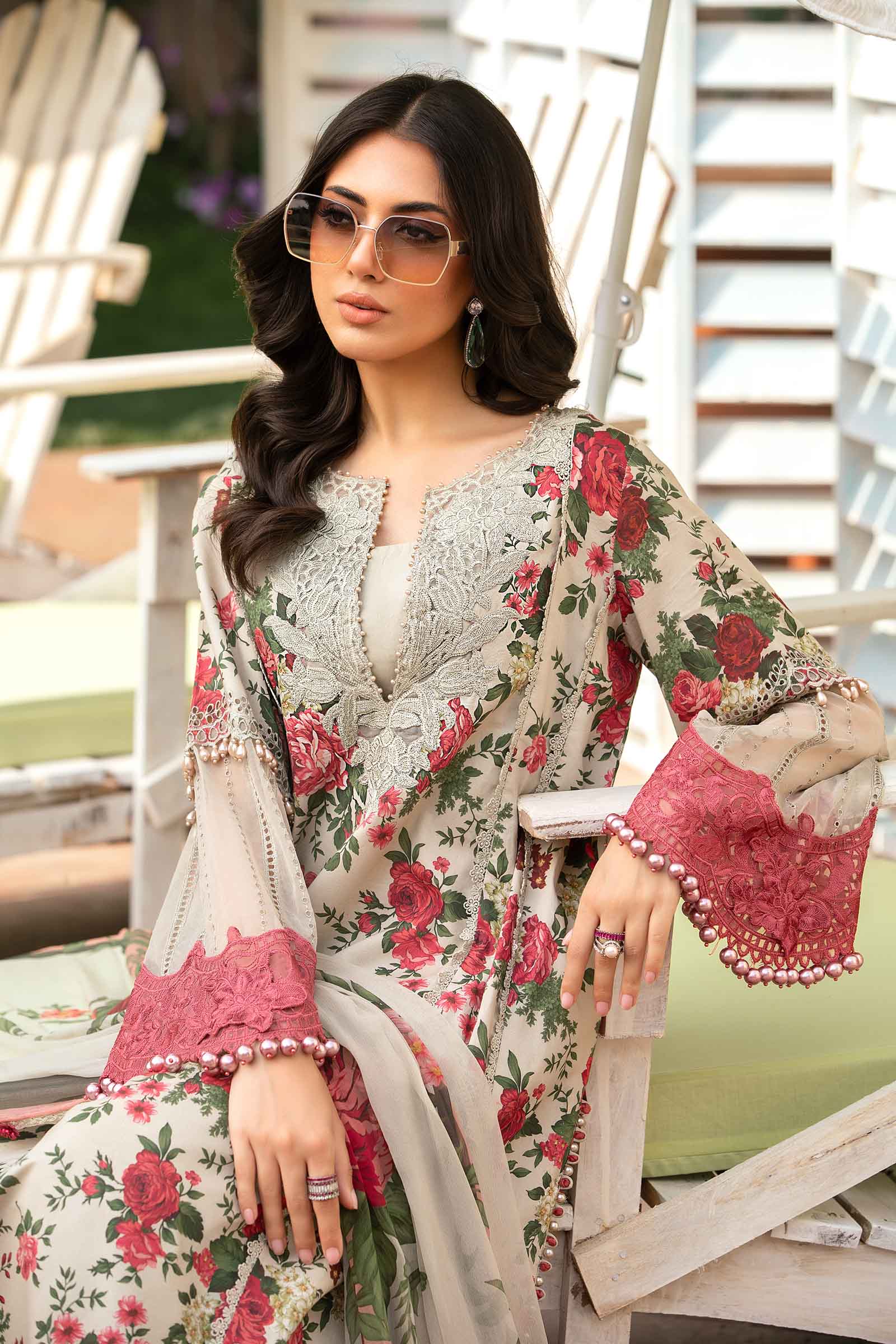 3 Piece Unstitched Printed Suit | MPT-2204-B - Image 2