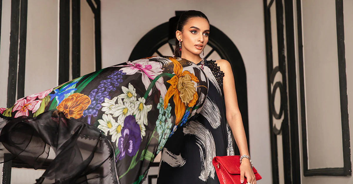 3 Piece Unstitched Printed Suit | MPT-2205-A - Image 7