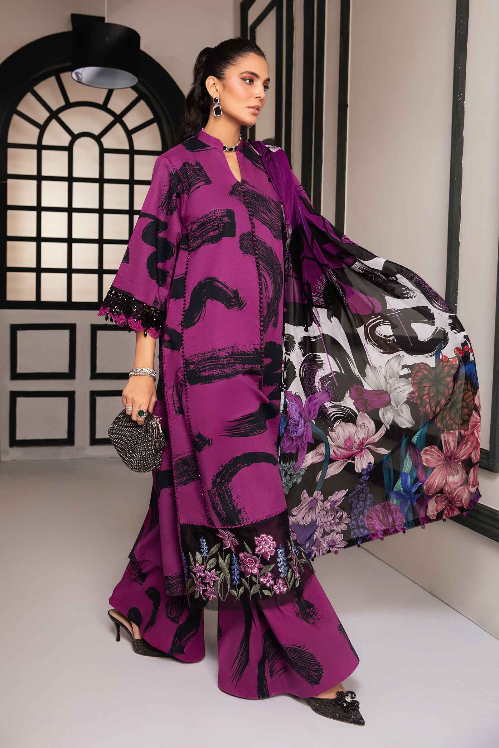 3 Piece Unstitched Printed Suit | MPT-2205-B - Image 6