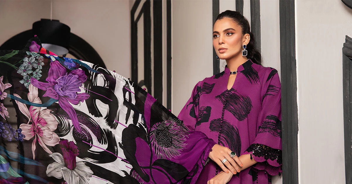 3 Piece Unstitched Printed Suit | MPT-2205-B - Image 7