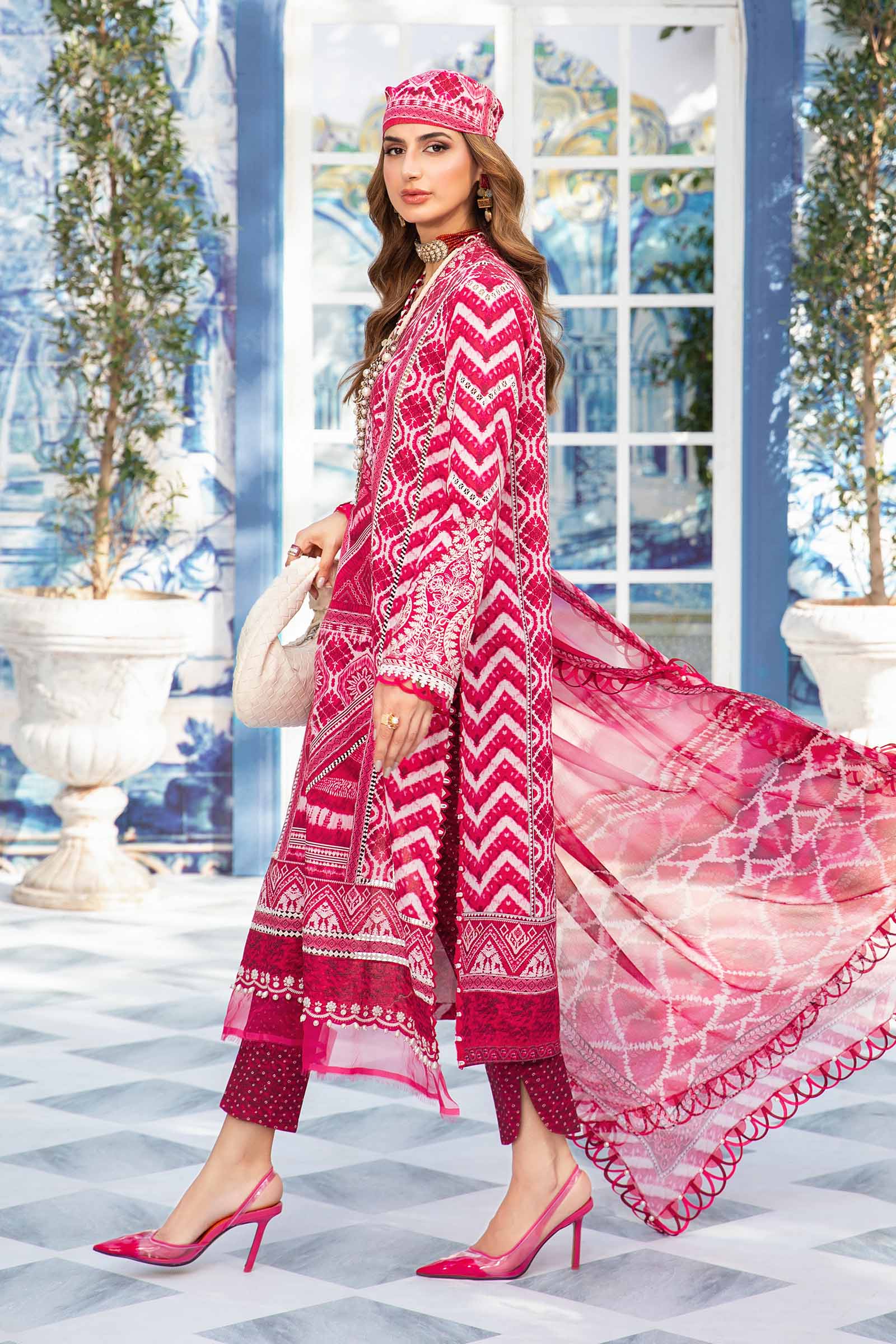 3 Piece Unstitched Printed Suit | MPT-2208-A - Image 7