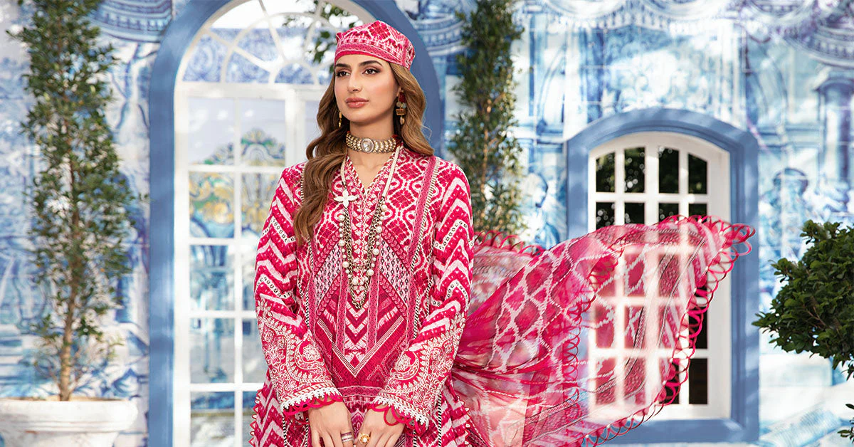 3 Piece Unstitched Printed Suit | MPT-2208-A - Image 8