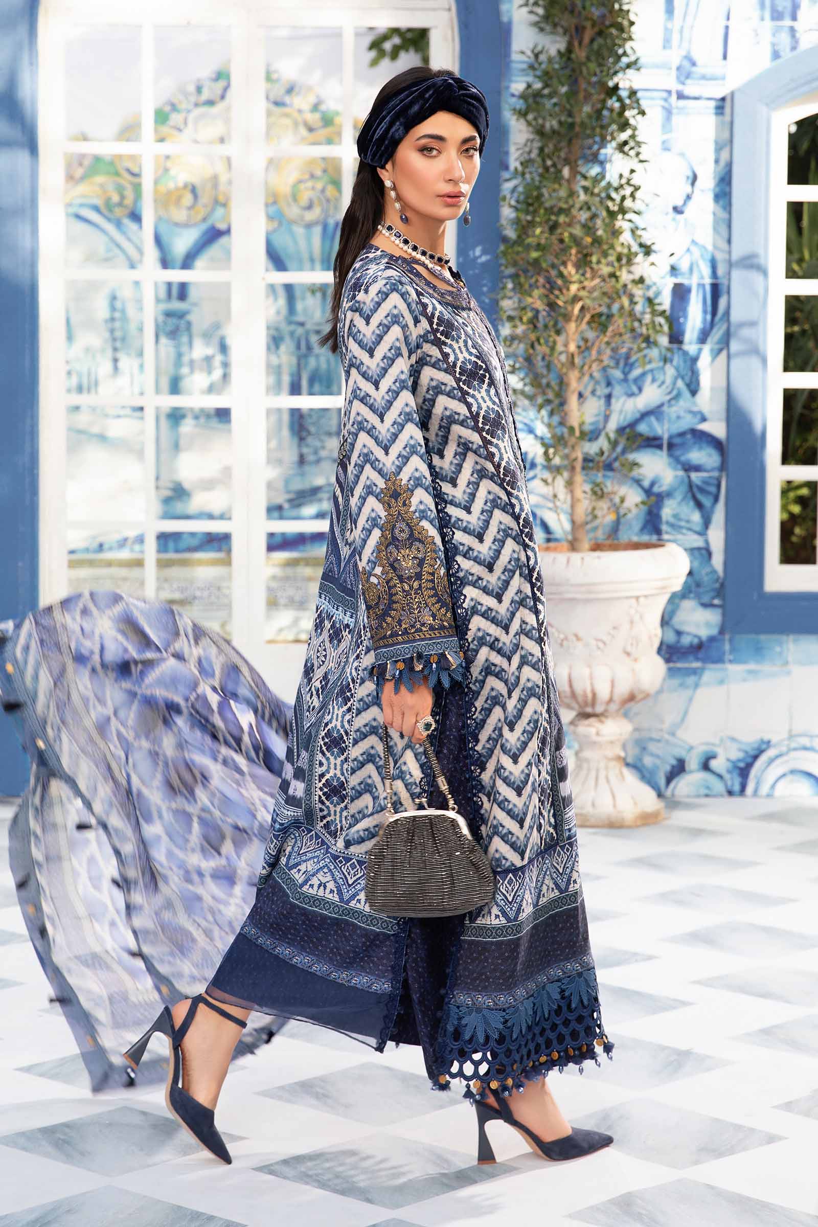 3 Piece Unstitched Printed Suit | MPT-2208-B - Image 6