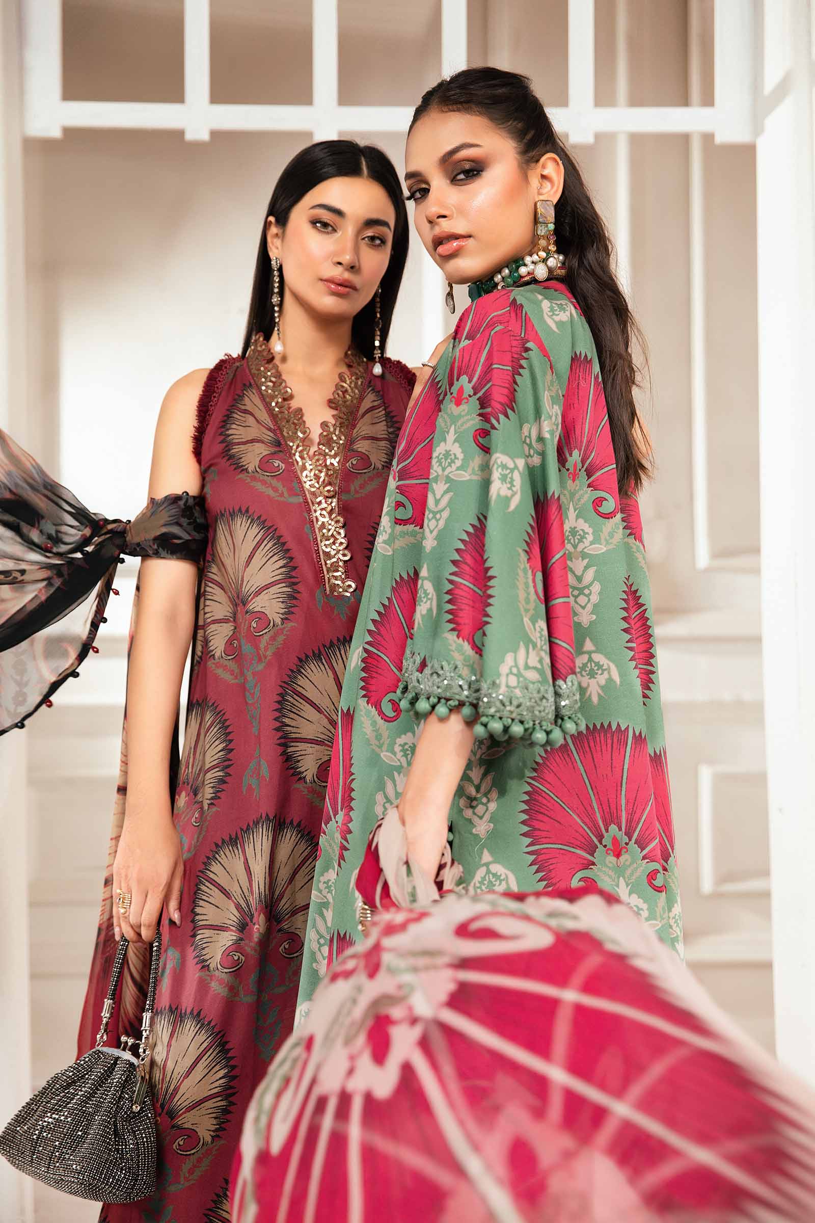 3 Piece Unstitched Printed Suit | MPT-2209-A - Image 2