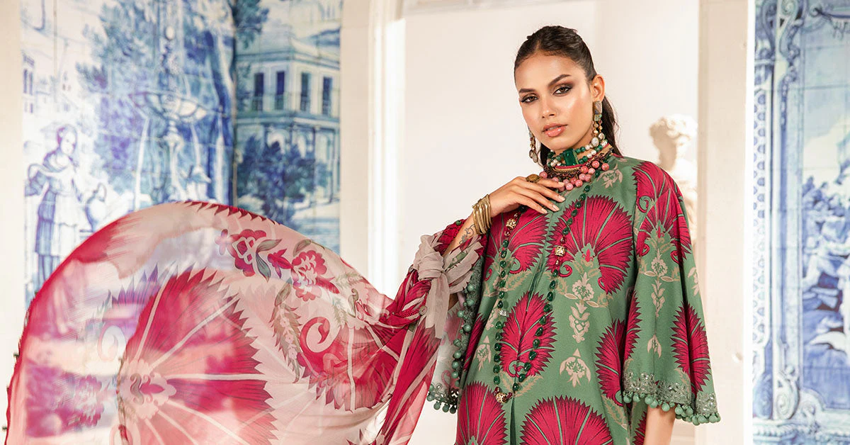 3 Piece Unstitched Printed Suit | MPT-2209-A - Image 7