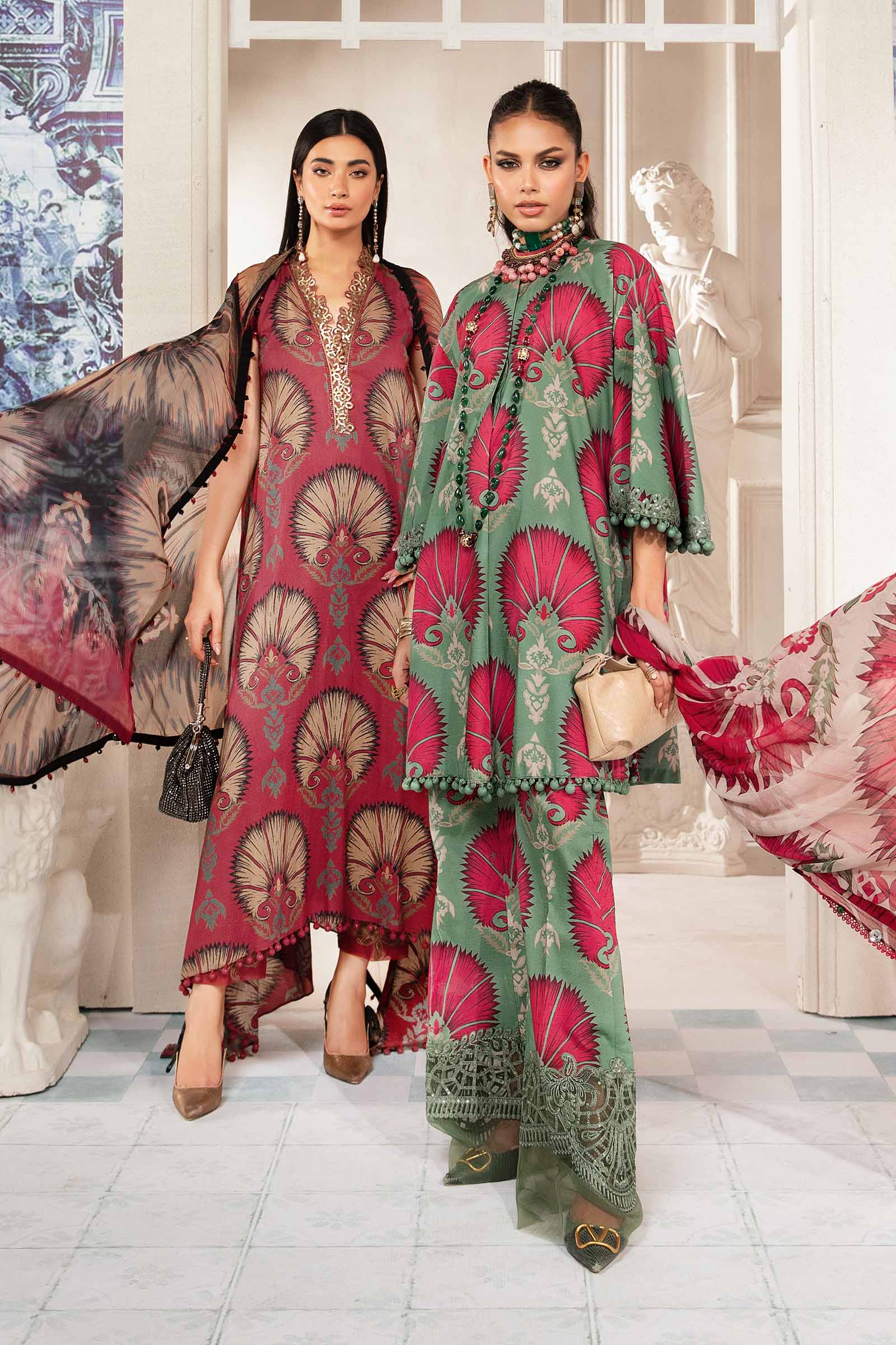 3 Piece Unstitched Printed Suit | MPT-2209-B - Image 3