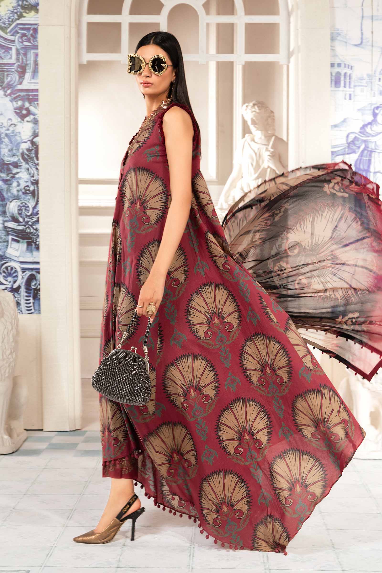 3 Piece Unstitched Printed Suit | MPT-2209-B - Image 6
