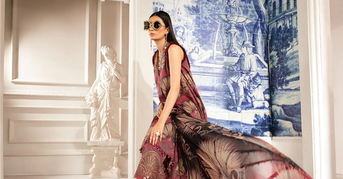 3 Piece Unstitched Printed Suit | MPT-2209-B - Image 7