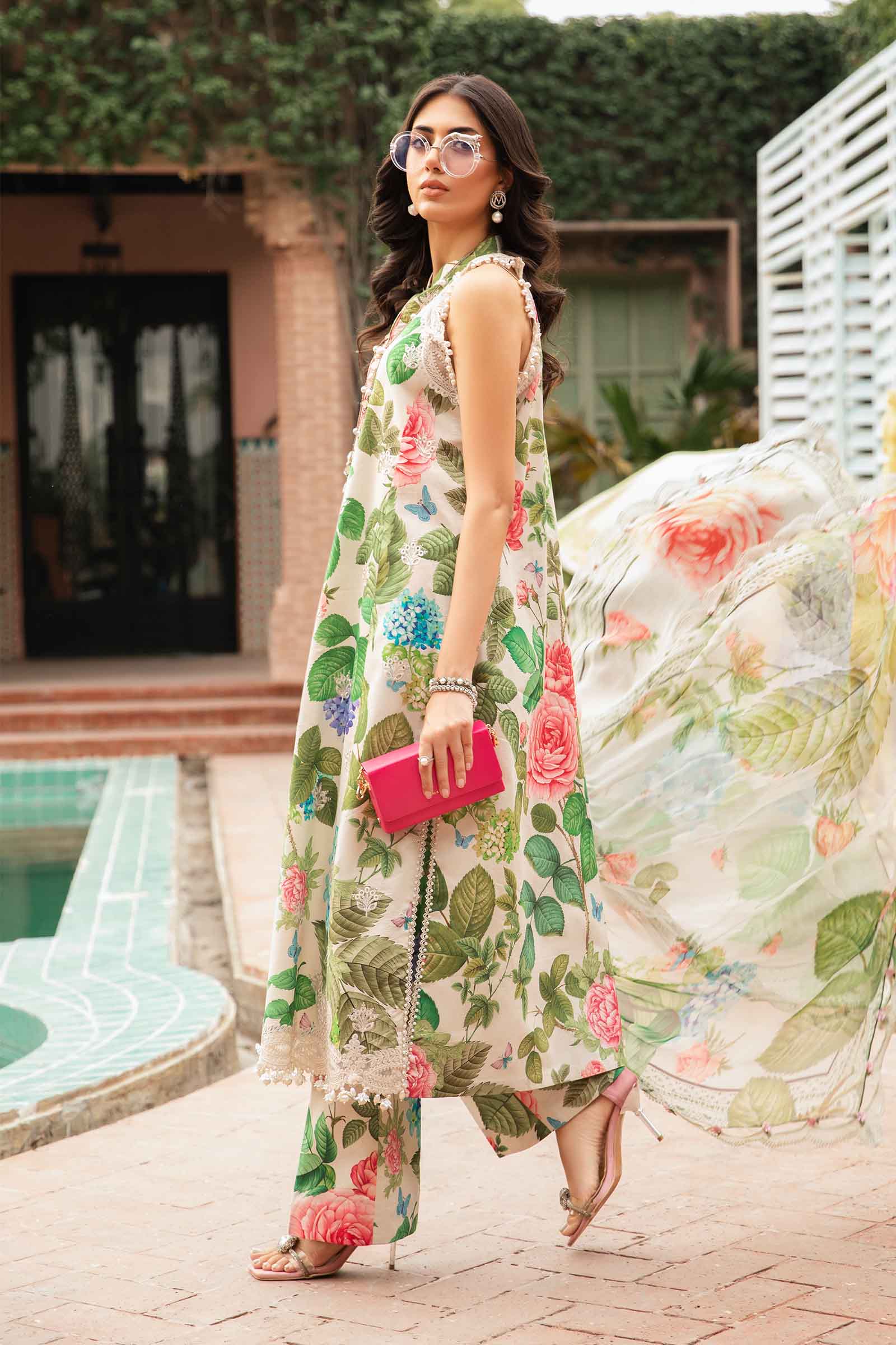 3 Piece Unstitched Printed Suit | MPT-2210-A - Image 4