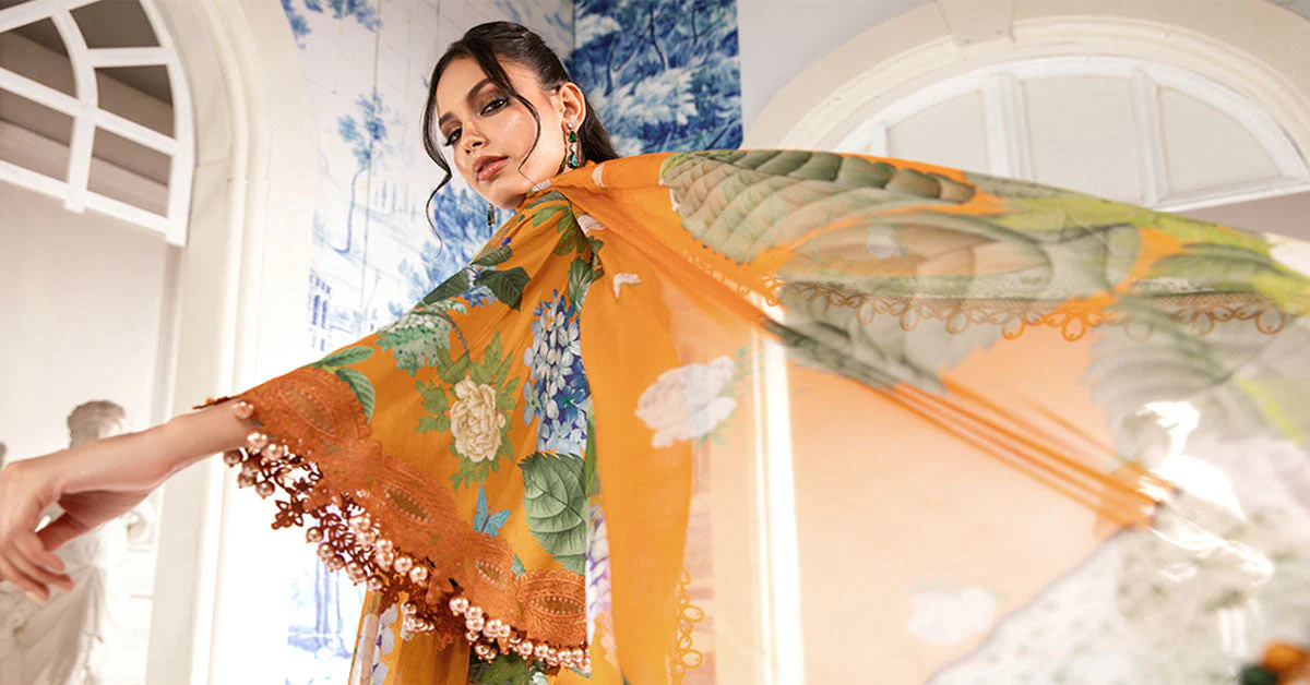 3 Piece Unstitched Printed Suit | MPT-2210-B - Image 7