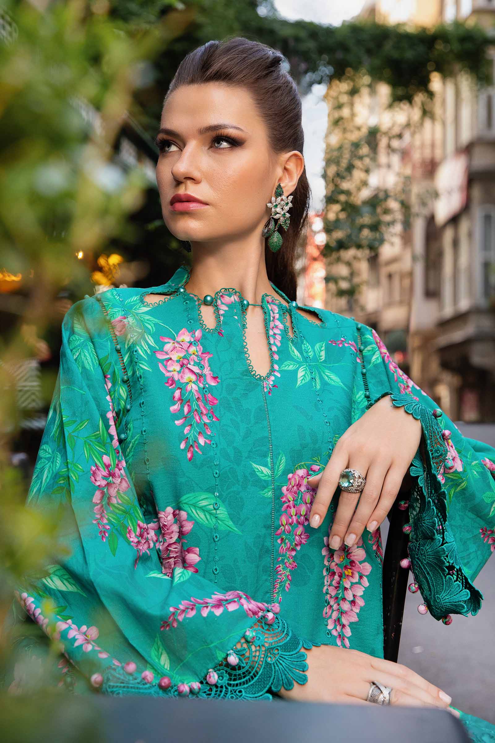 3 Piece Unstitched Printed Cambric Suit | MPT-2301-A - Image 2