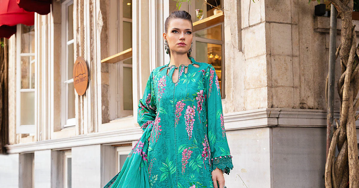 3 Piece Unstitched Printed Cambric Suit | MPT-2301-A - Image 6