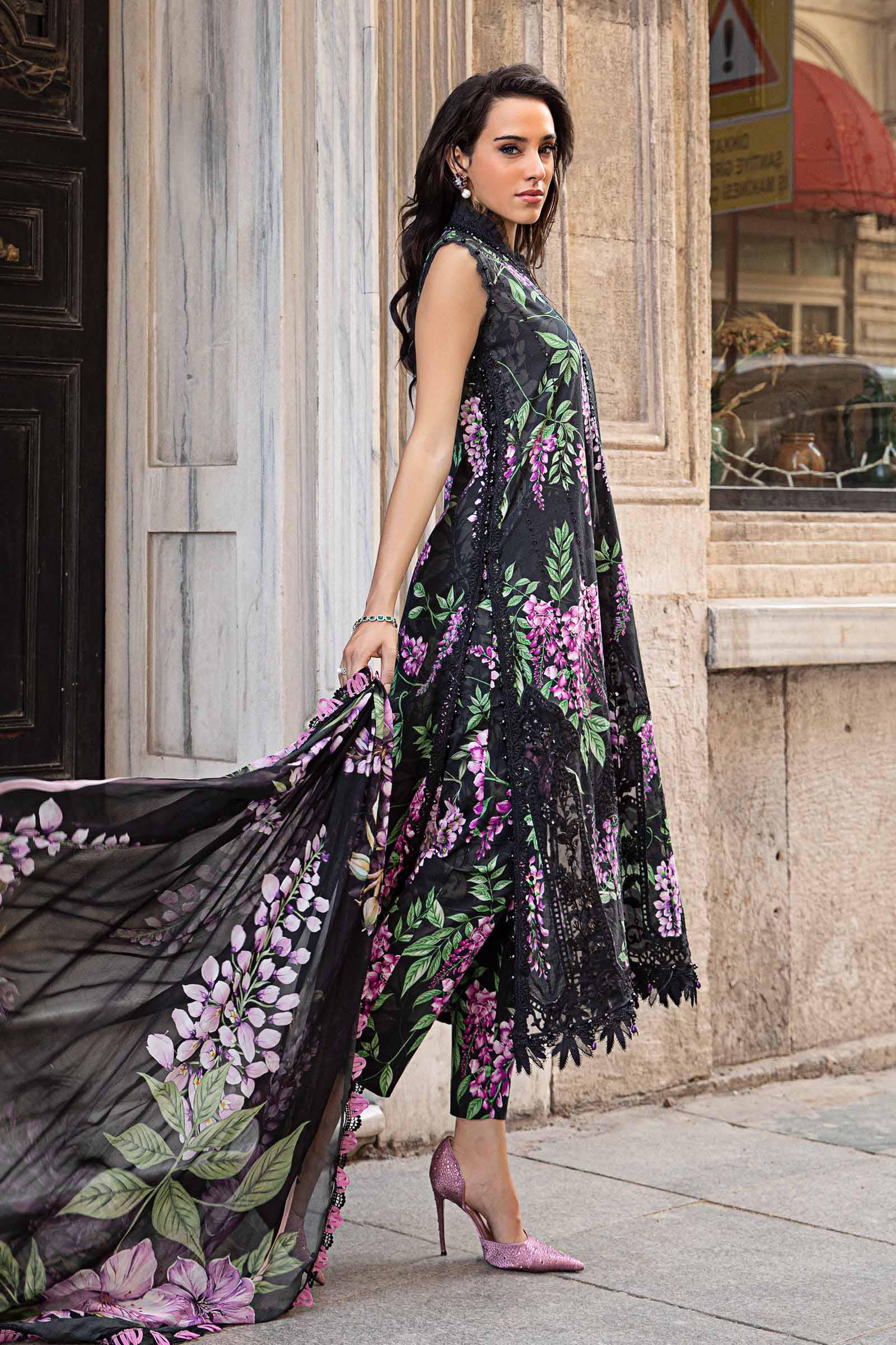 3 Piece Unstitched Printed Cambric Suit | MPT-2301-B - Image 5