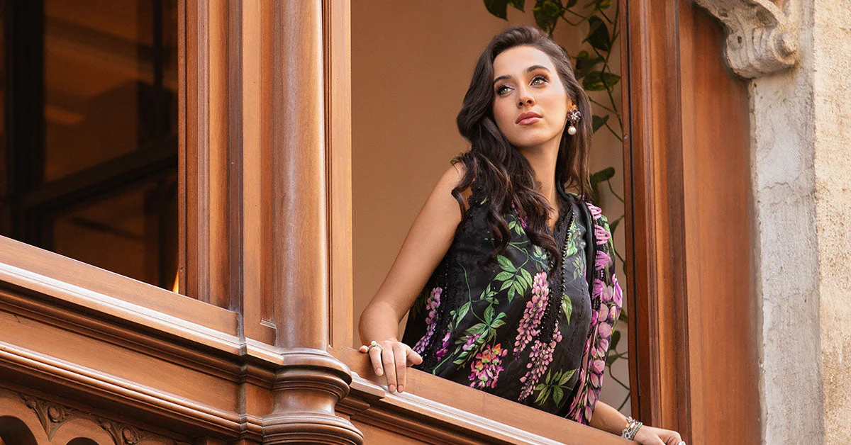 3 Piece Unstitched Printed Cambric Suit | MPT-2301-B - Image 6