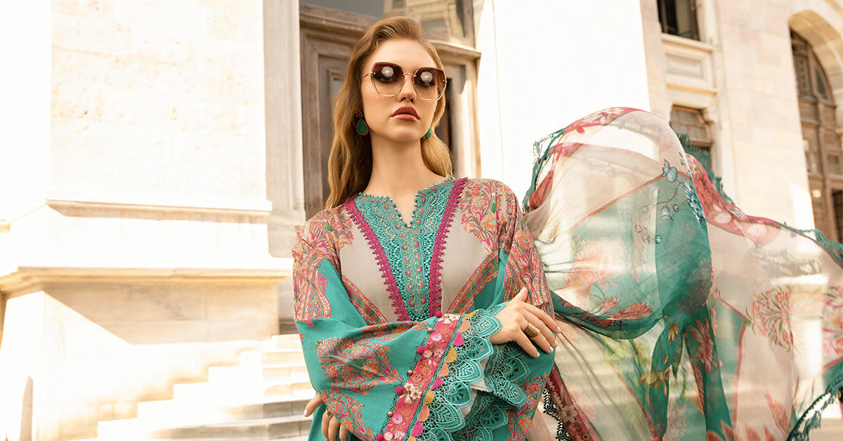 3 Piece Unstitched Printed Cambric Suit | MPT-2304-A - Image 5