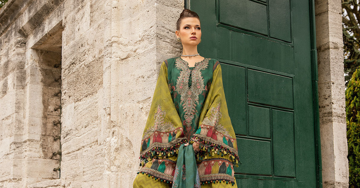 3 Piece Unstitched Printed Linen Suit | MPT-2305-A - Image 3