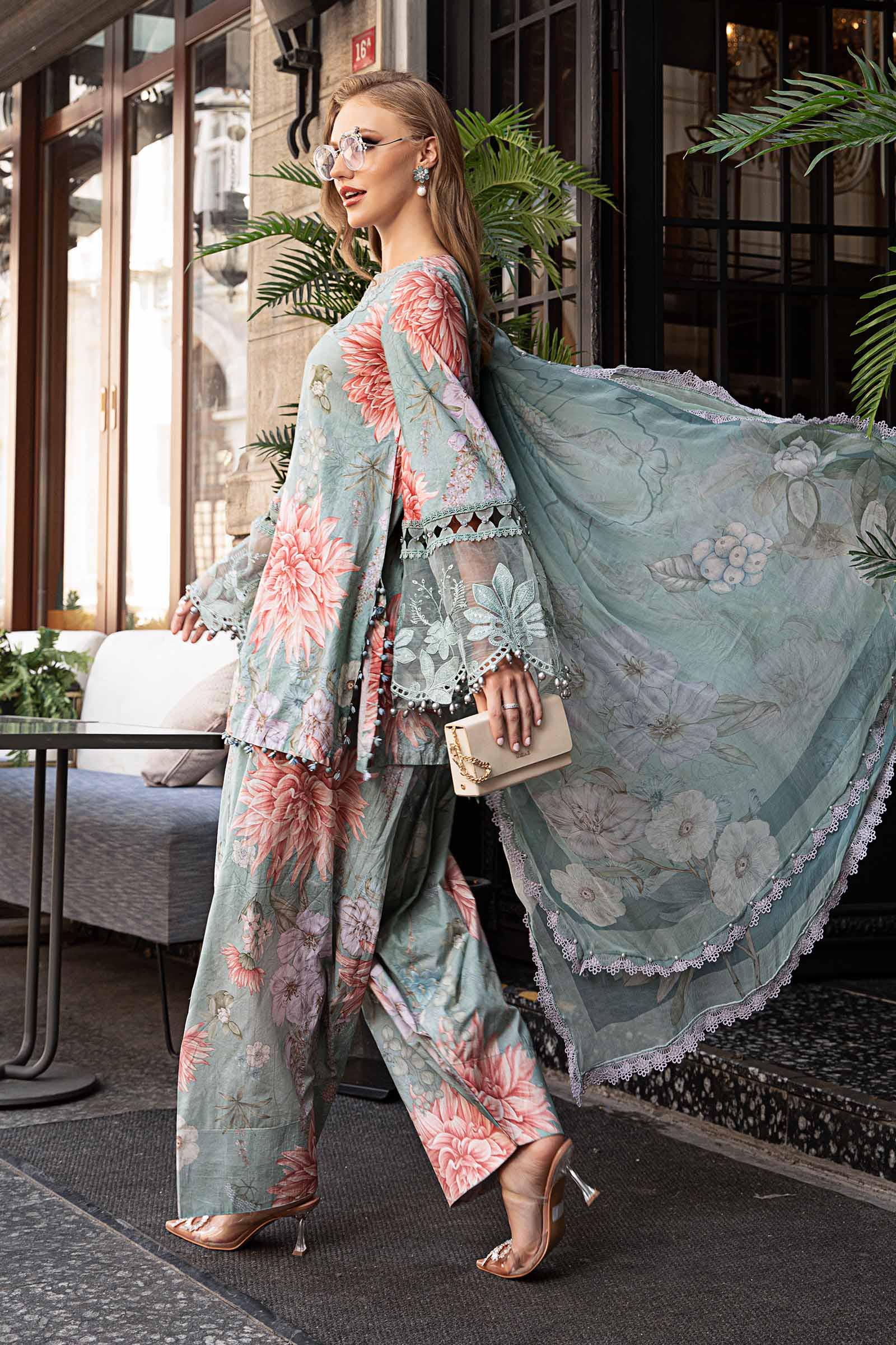3 Piece Unstitched Printed Cambric Suit | MPT-2306-A - Image 5