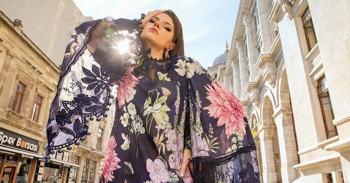 3 Piece Unstitched Printed Cambric Suit | MPT-2306-B - Image 5