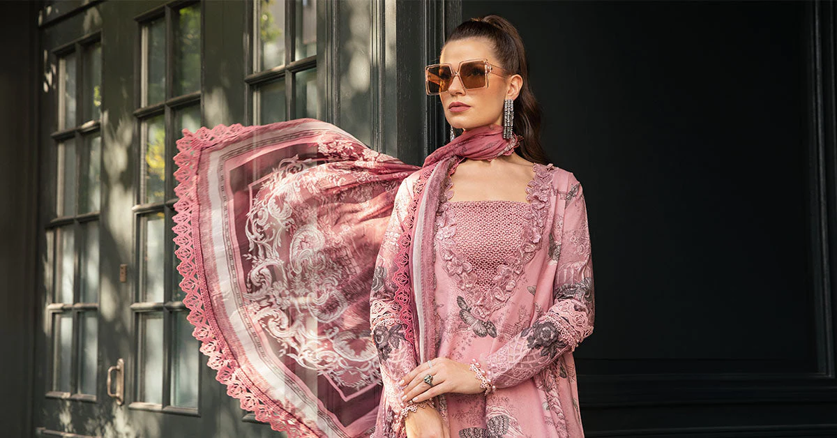 3 Piece Unstitched Printed Cambric Suit | MPT-2308-A - Image 4