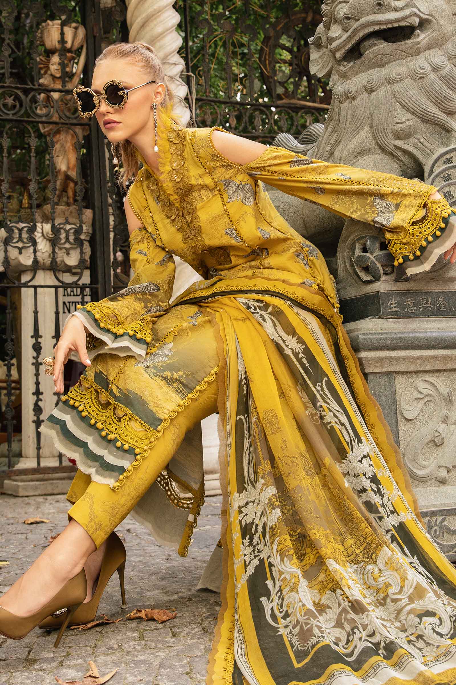 3 Piece Unstitched Printed Cambric Suit | MPT-2308-B - Image 2