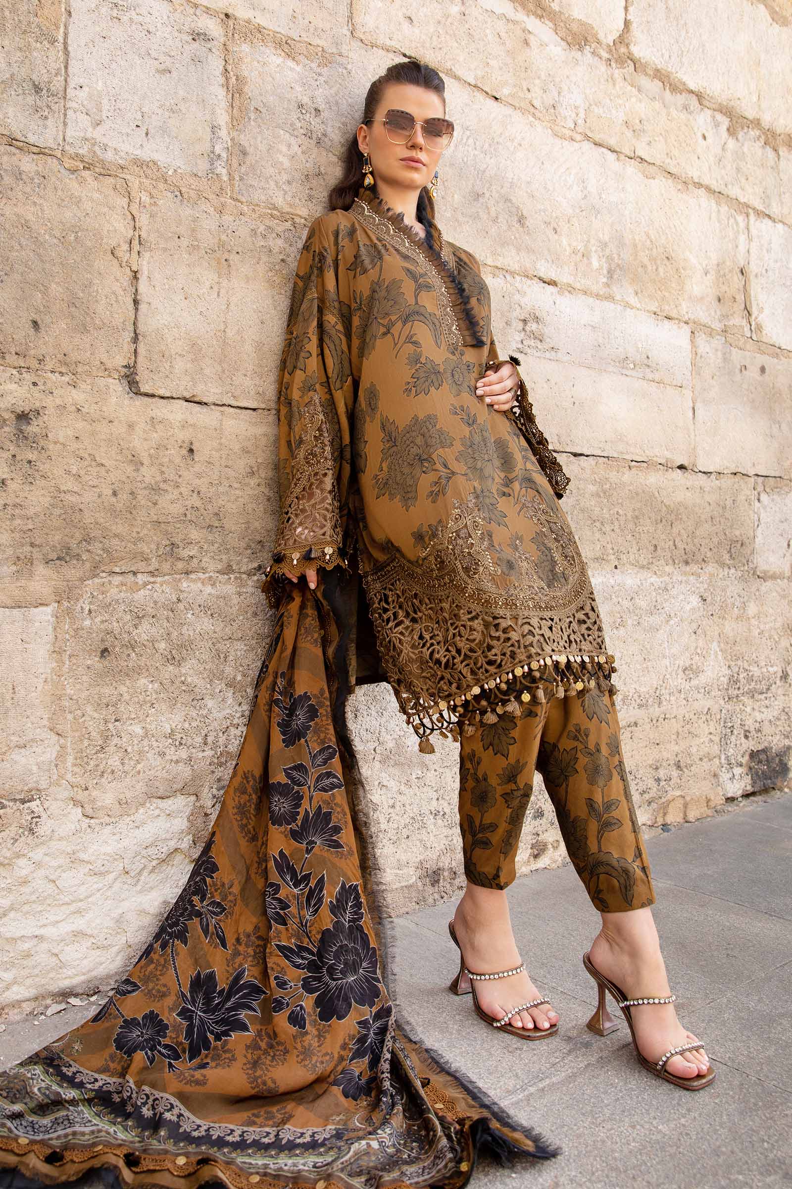 3 Piece Unstitched Printed Cambric Suit | MPT-2309-A - Image 4