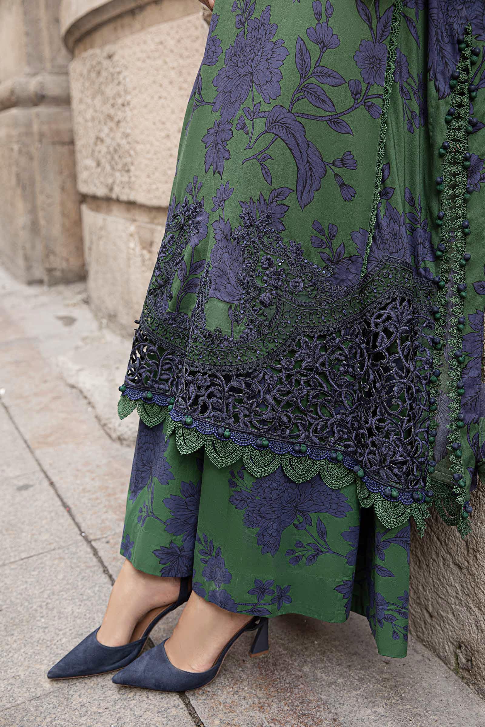 3 Piece Unstitched Printed Cambric Suit | MPT-2309-B - Image 3