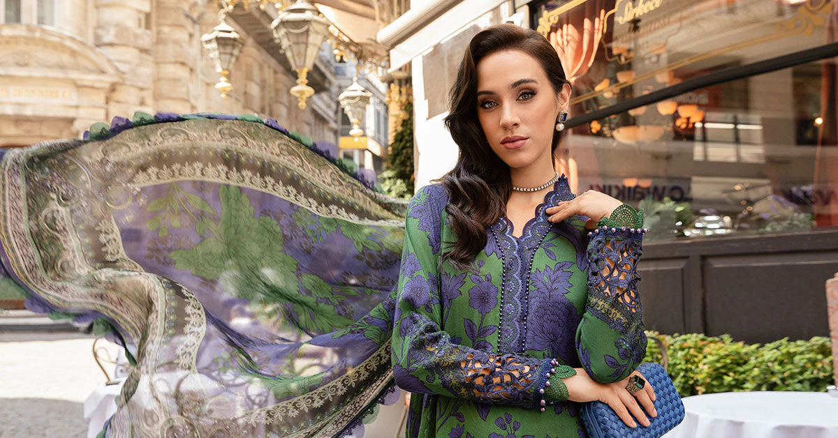 3 Piece Unstitched Printed Cambric Suit | MPT-2309-B - Image 5
