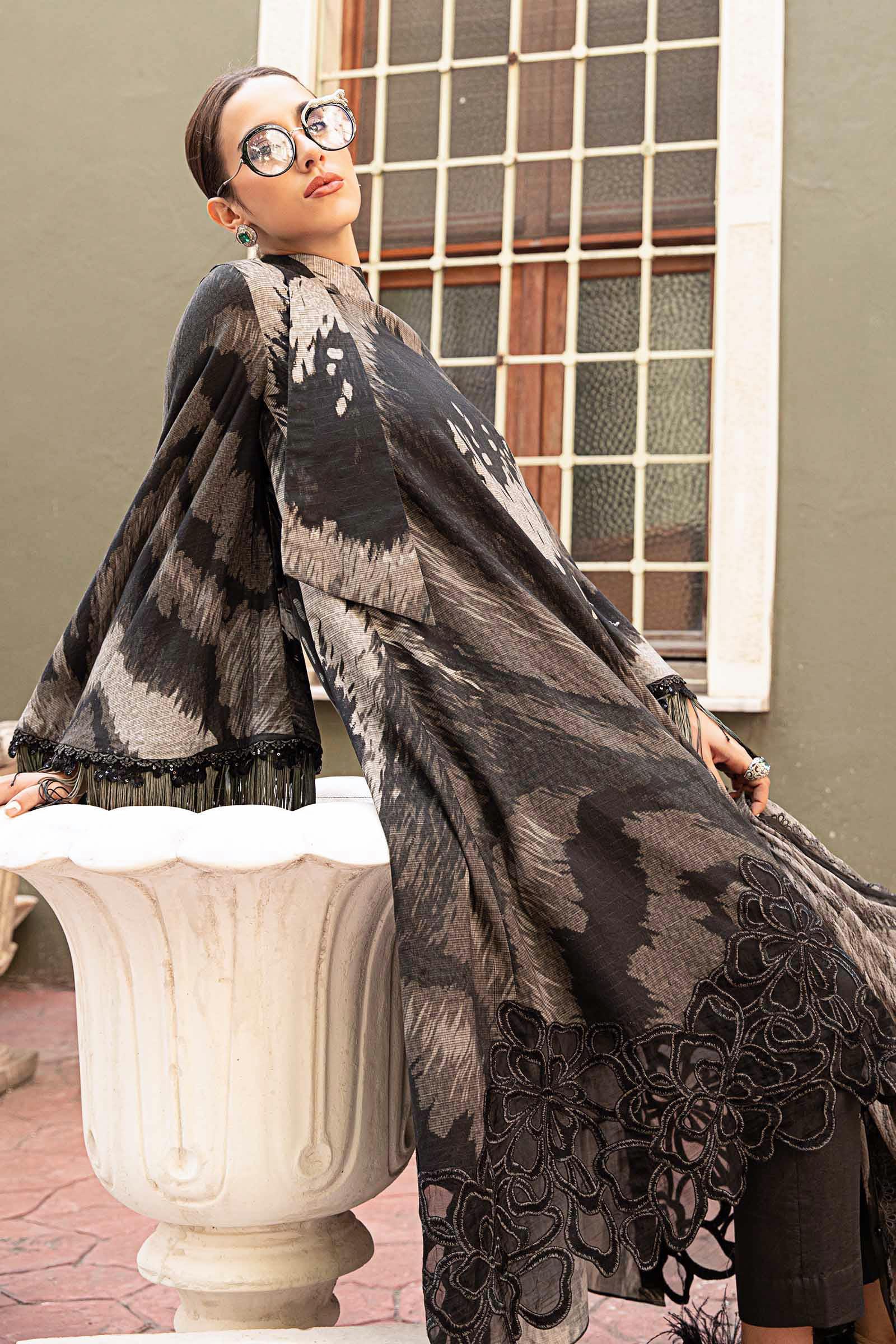 3 Piece Unstitched Printed Cambric Suit | MPT-2310-A - Image 4