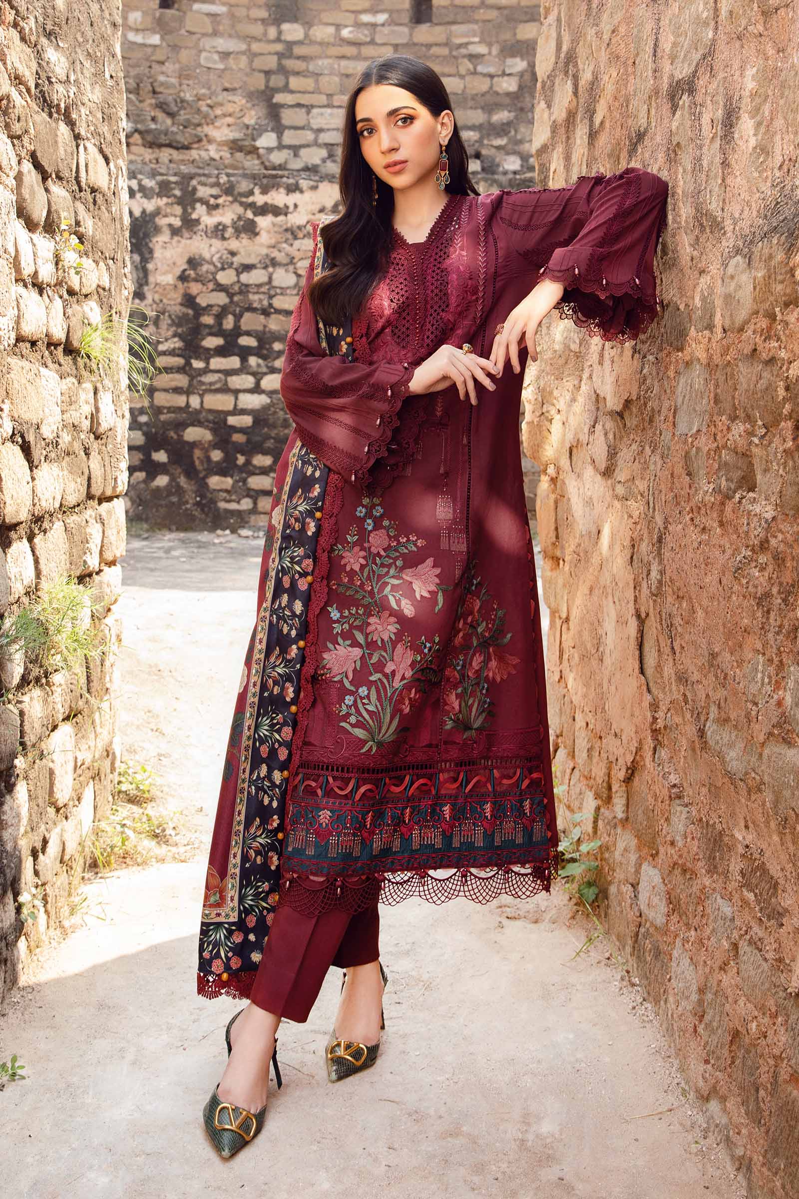 3 Piece Unstitched Printed Linen Suit | MPT-2401-B - Image 2
