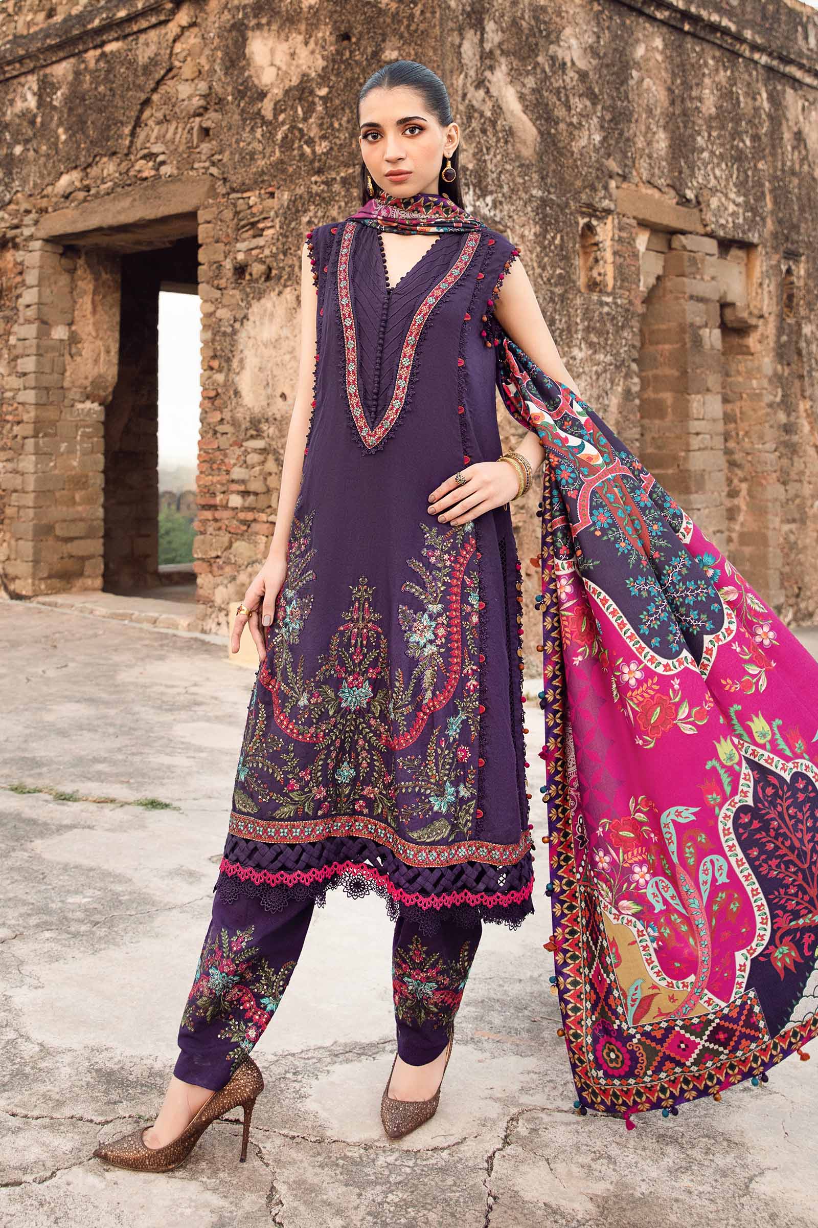 3 Piece Unstitched Printed Linen Suit | MPT-2402-A - Image 5