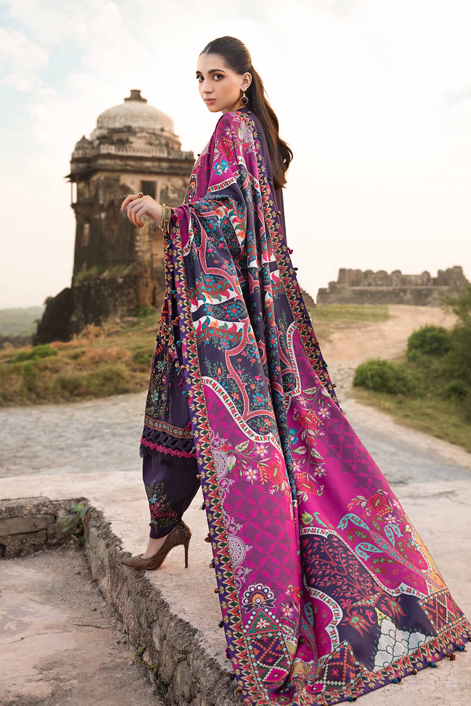 3 Piece Unstitched Printed Linen Suit | MPT-2402-A - Image 6