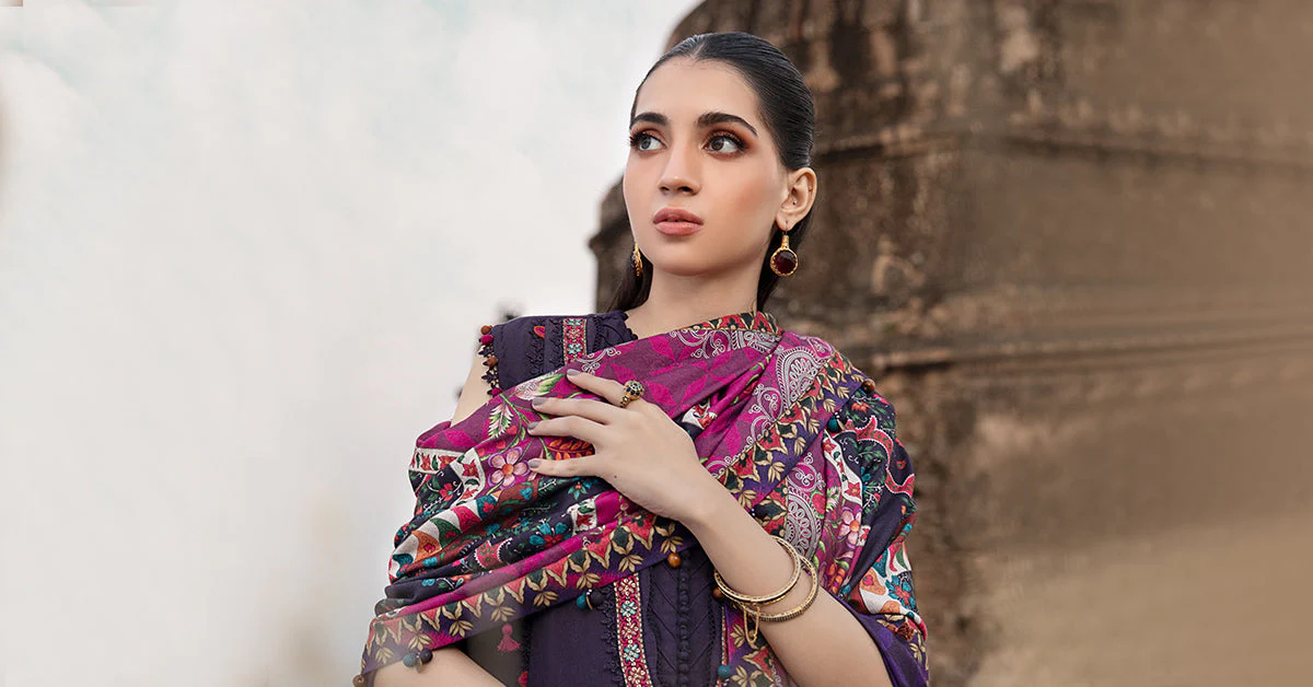 3 Piece Unstitched Printed Linen Suit | MPT-2402-A - Image 7