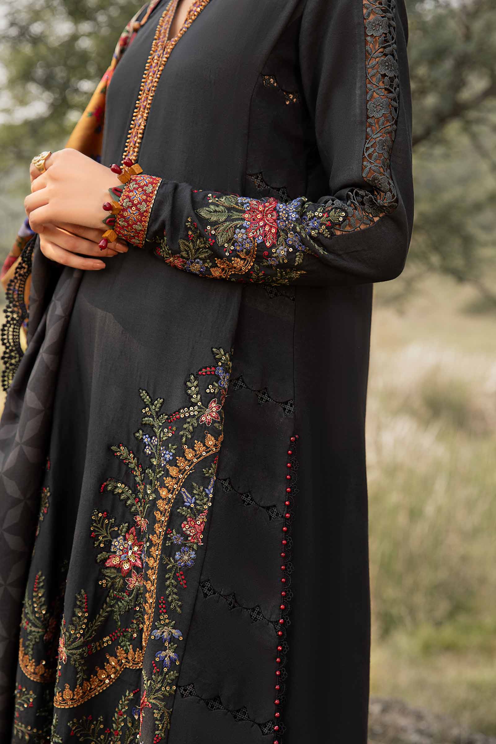 3 Piece Unstitched Printed Linen Suit | MPT-2402-B - Image 5