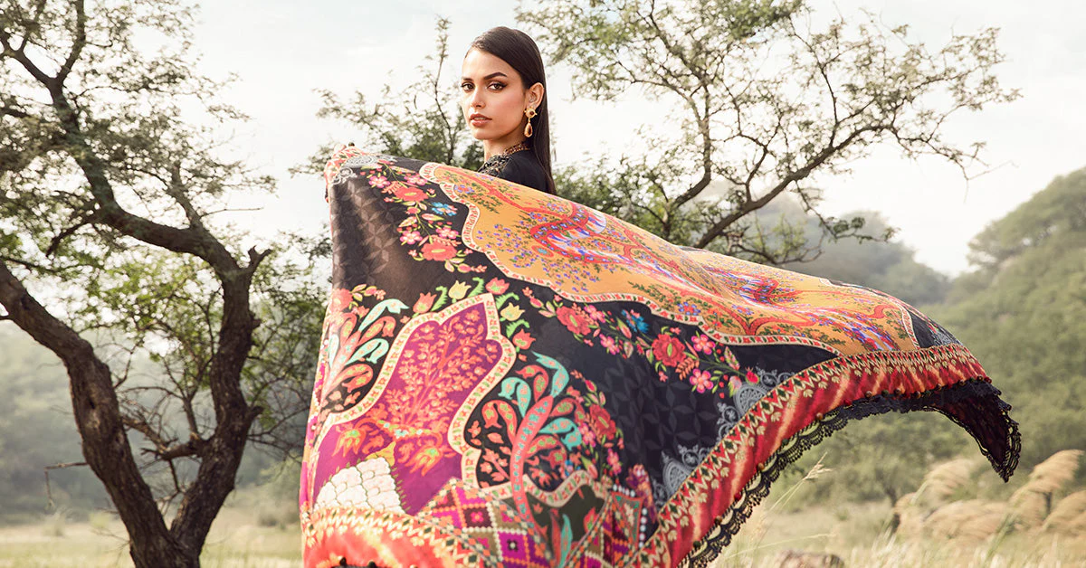 3 Piece Unstitched Printed Linen Suit | MPT-2402-B - Image 7