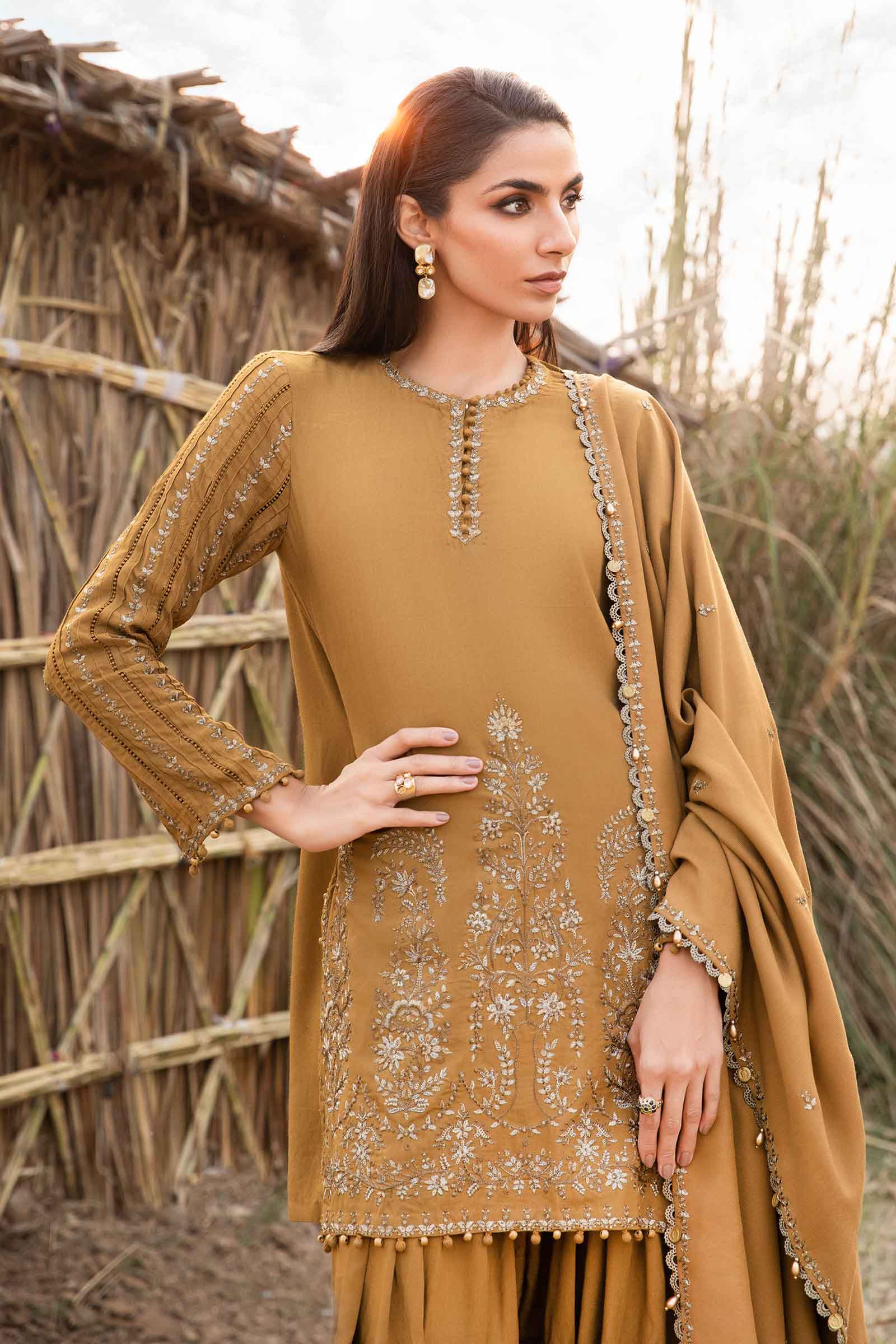 3 Piece Unstitched Printed Linen Suit | MPT-2403-A - Image 2