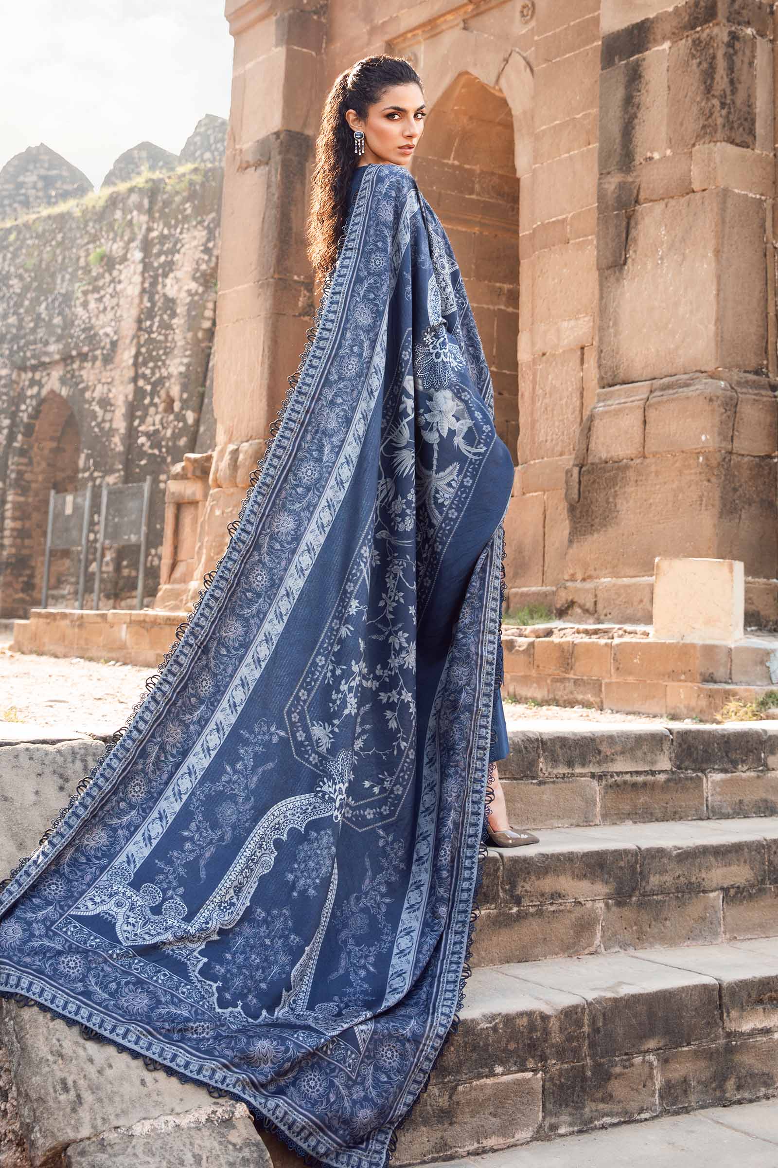 3 Piece Unstitched Printed Linen Suit | MPT-2404-B - Image 6