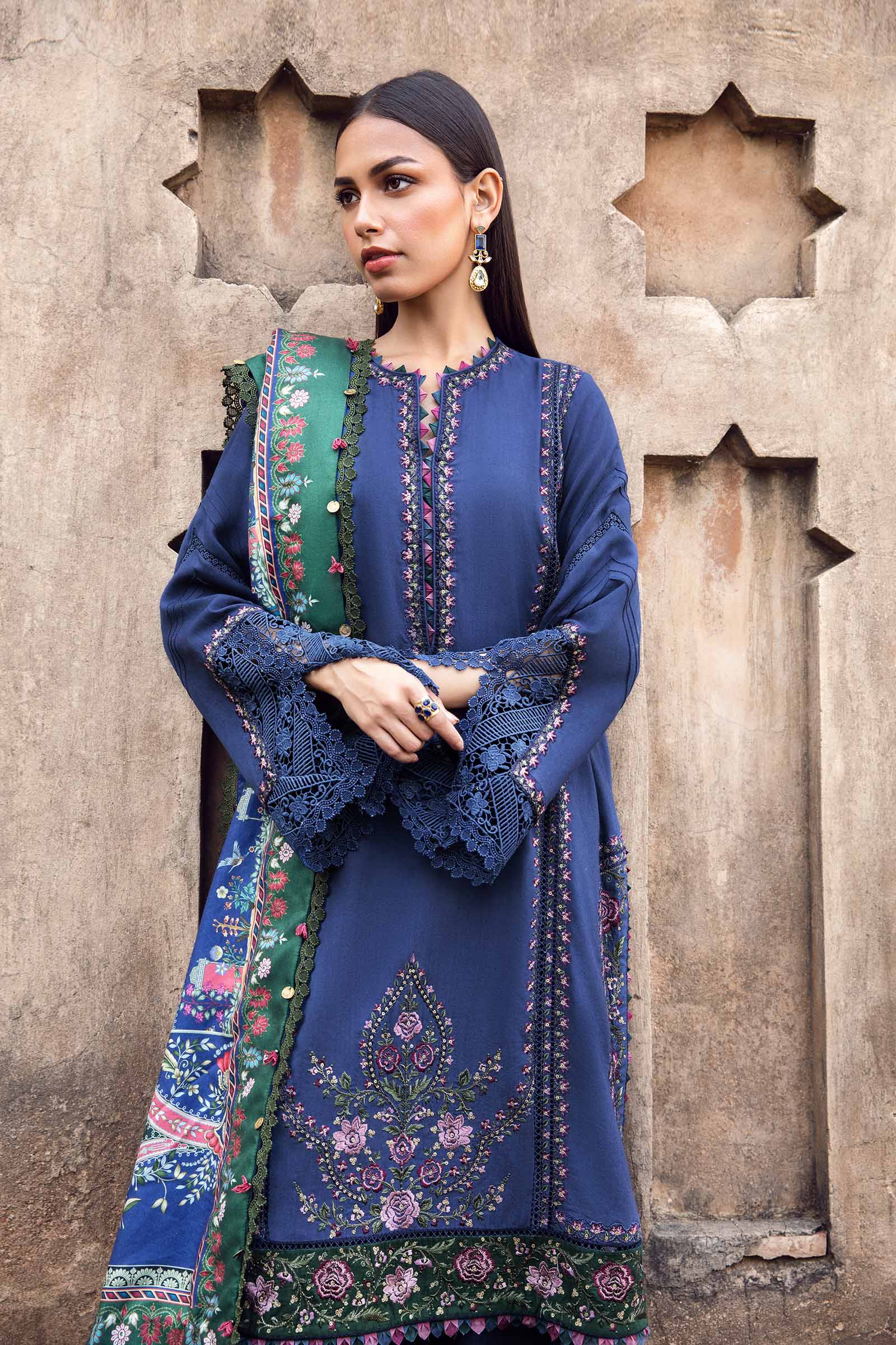 3 Piece Unstitched Printed Linen Suit | MPT-2405-A - Image 2