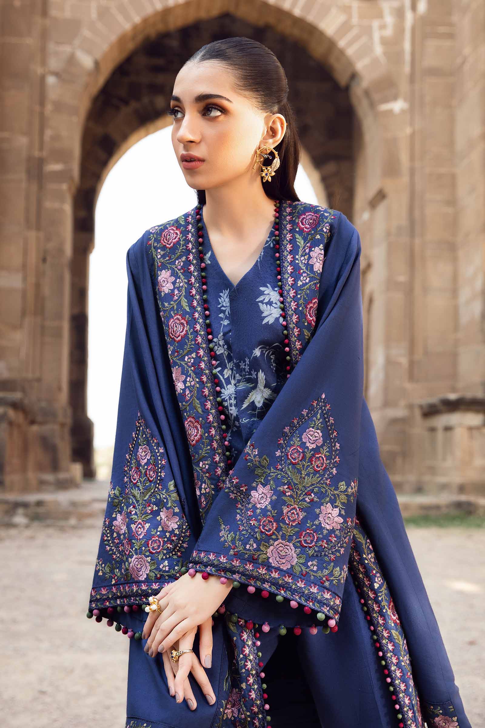 3 Piece Unstitched Printed Linen Suit | MPT-2405-A - Image 3