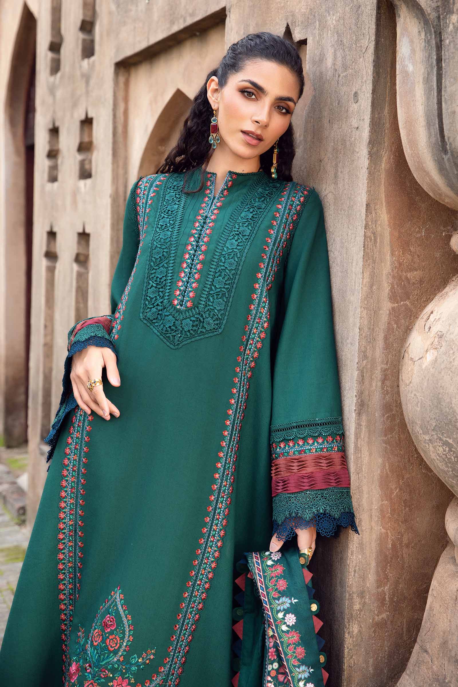 3 Piece Unstitched Printed Linen Suit | MPT-2405-B - Image 2