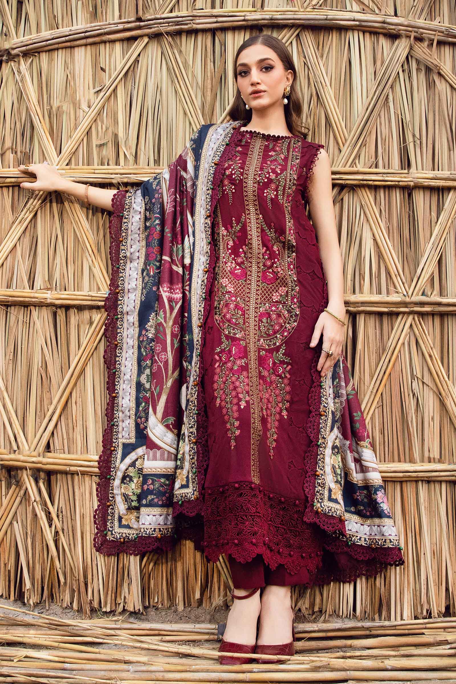 3 Piece Unstitched Printed Linen Suit | MPT-2406-B - Image 4