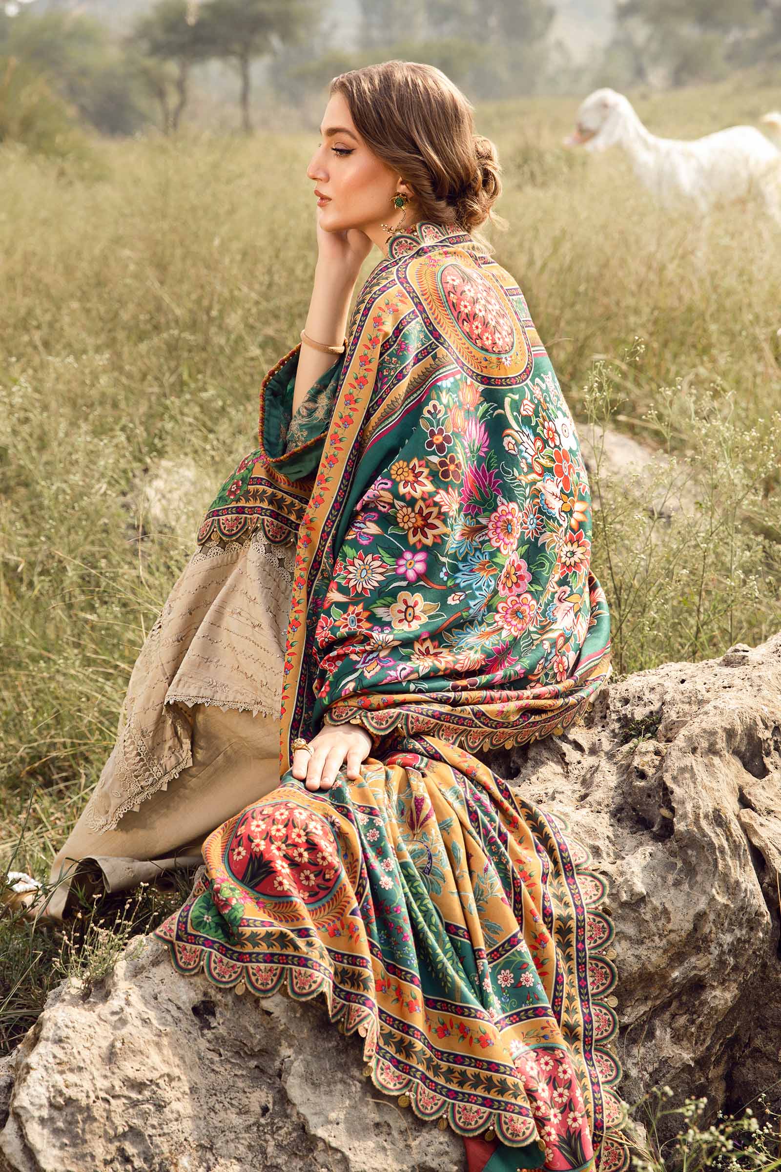 3 Piece Unstitched Printed Linen Suit | MPT-2407-A - Image 3
