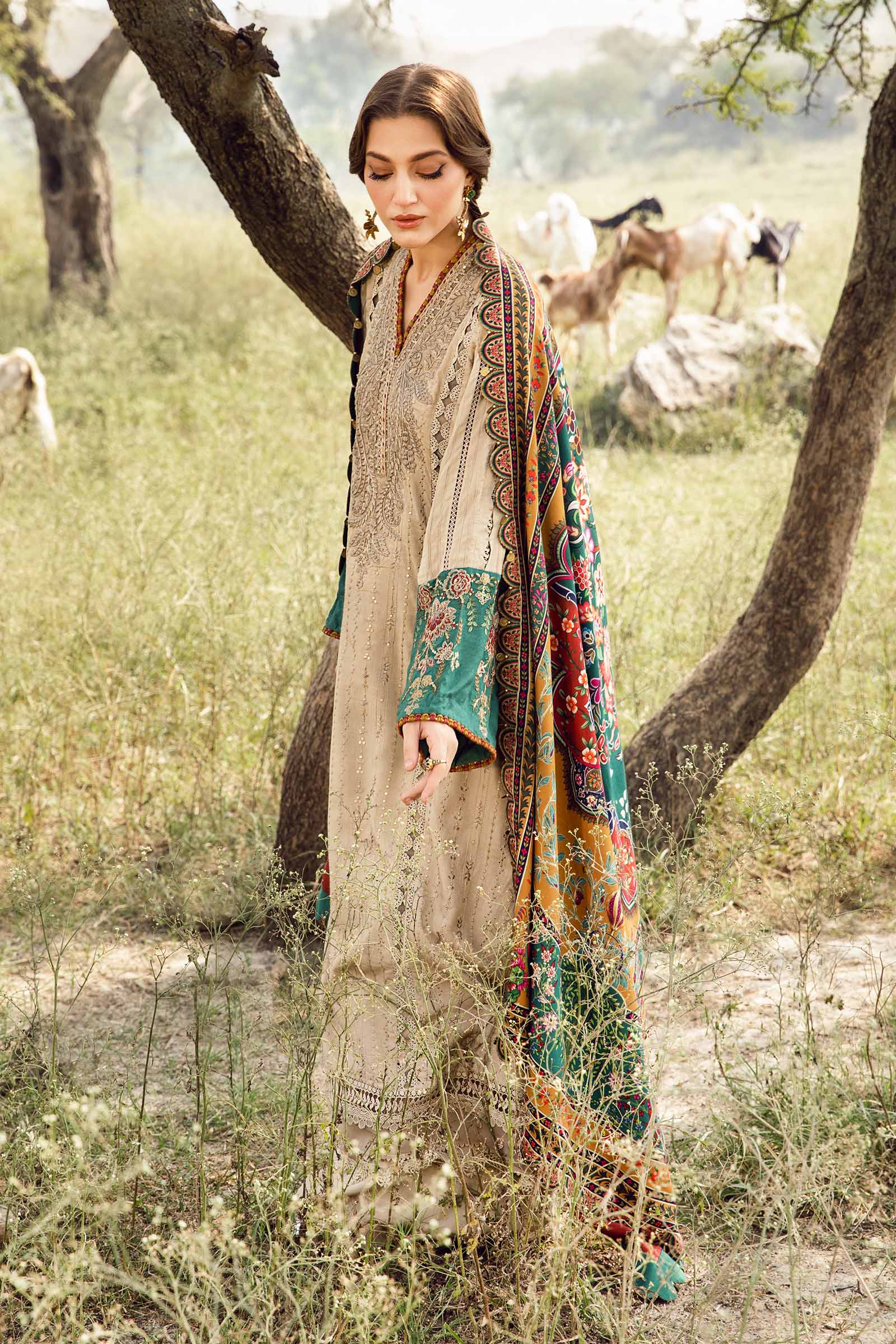 3 Piece Unstitched Printed Linen Suit | MPT-2407-A - Image 4