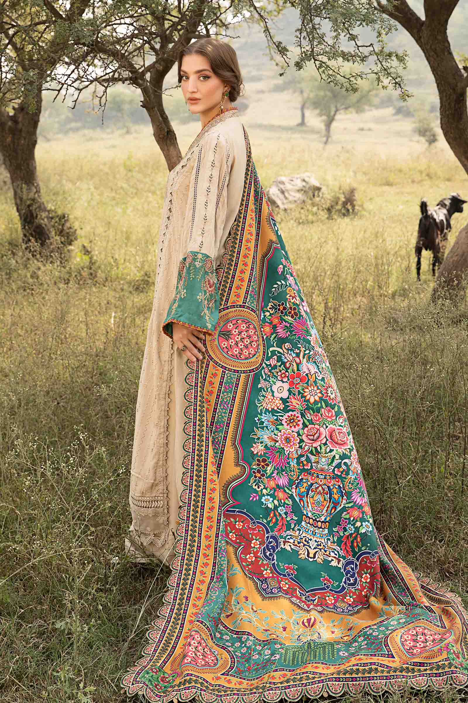 3 Piece Unstitched Printed Linen Suit | MPT-2407-A - Image 6