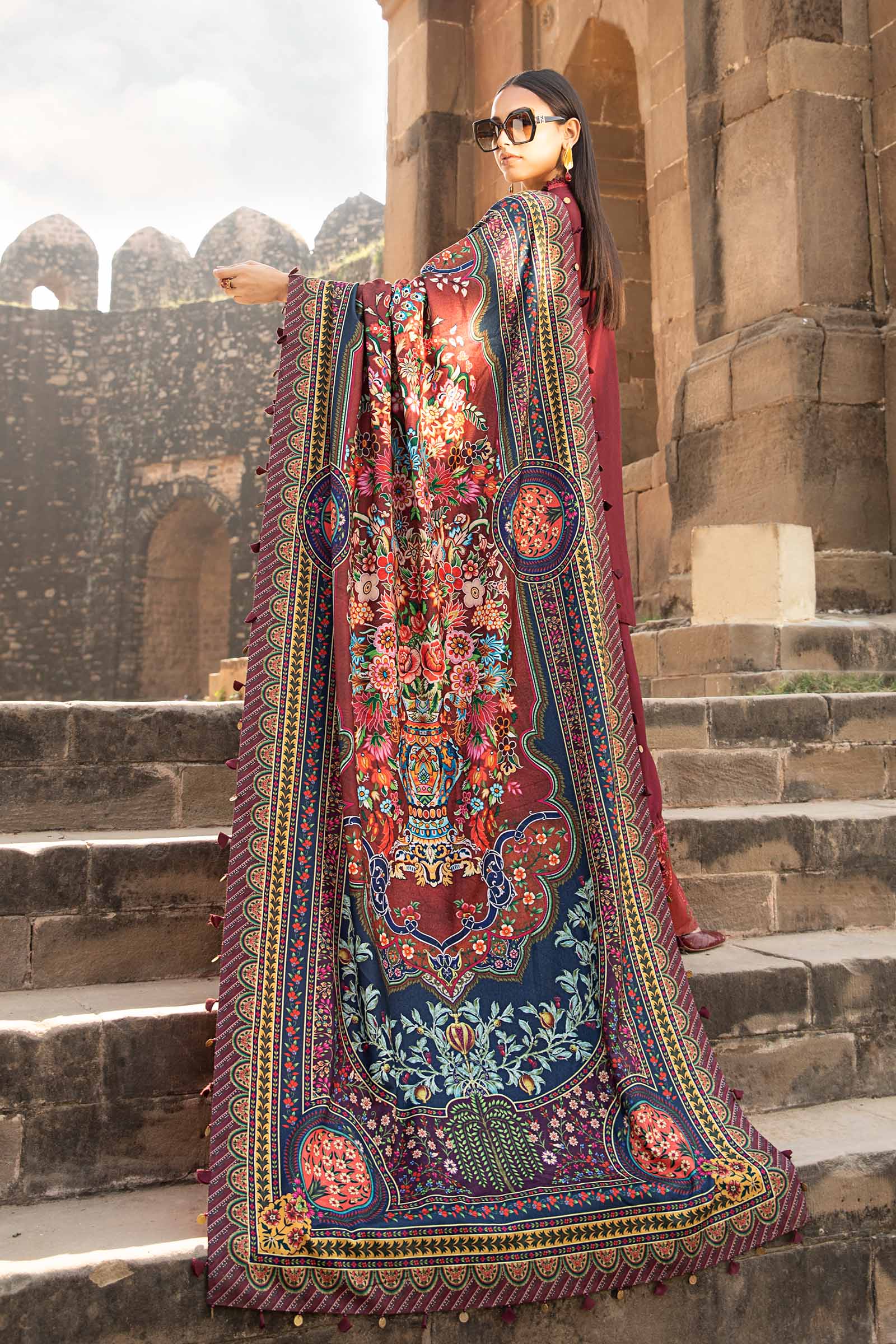3 Piece Unstitched Printed Linen Suit | MPT-2407-B - Image 5