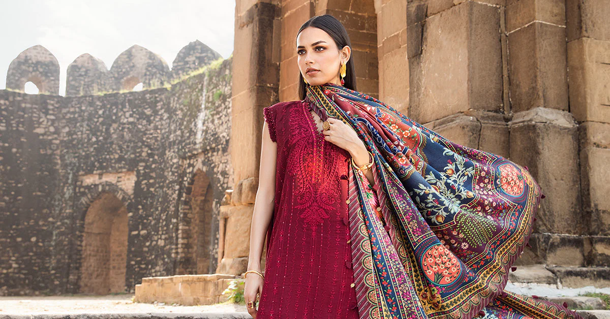 3 Piece Unstitched Printed Linen Suit | MPT-2407-B - Image 6