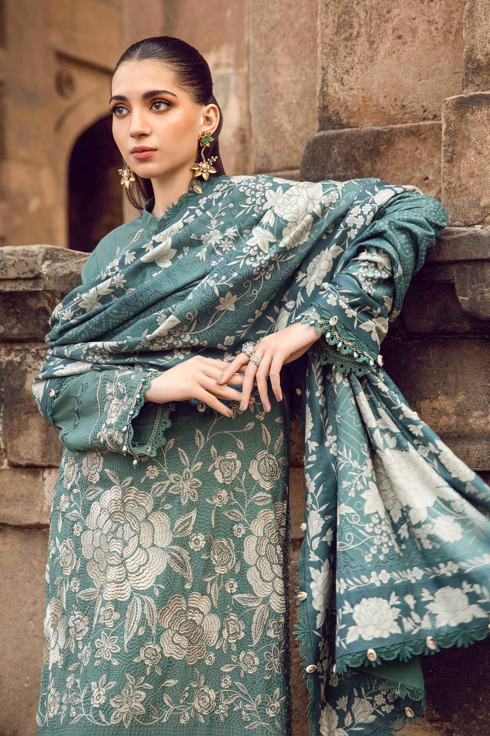 3 Piece Unstitched Printed Linen Suit | MPT-2408-A - Image 4
